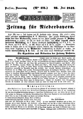 Passavia (Donau-Zeitung) Donnerstag 23. Juni 1842