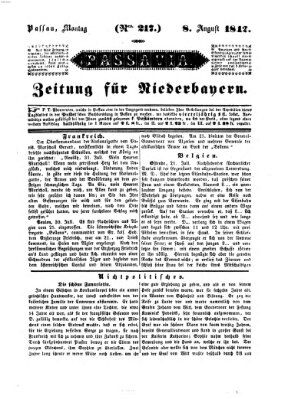 Passavia (Donau-Zeitung) Montag 8. August 1842