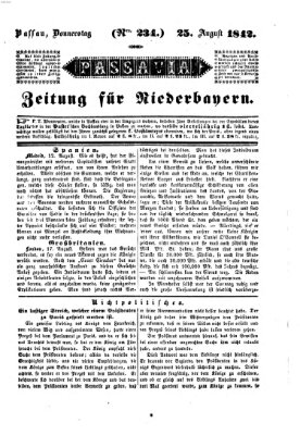 Passavia (Donau-Zeitung) Donnerstag 25. August 1842