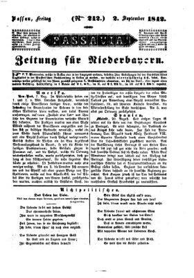 Passavia (Donau-Zeitung) Freitag 2. September 1842