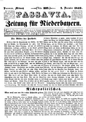 Passavia (Donau-Zeitung) Mittwoch 7. Dezember 1842