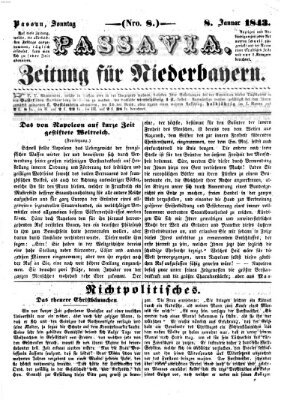 Passavia (Donau-Zeitung) Sonntag 8. Januar 1843