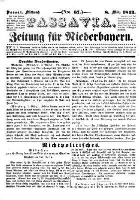 Passavia (Donau-Zeitung) Mittwoch 8. März 1843