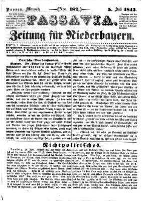 Passavia (Donau-Zeitung) Mittwoch 5. Juli 1843
