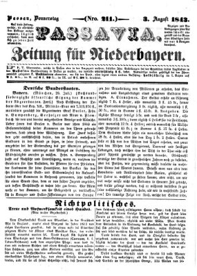 Passavia (Donau-Zeitung) Donnerstag 3. August 1843