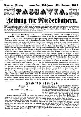 Passavia (Donau-Zeitung) Dienstag 12. September 1843
