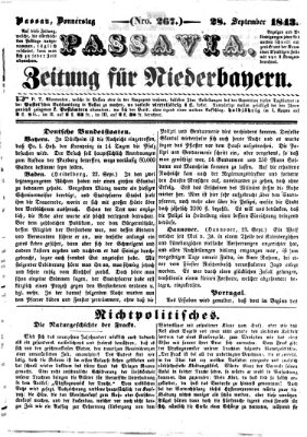 Passavia (Donau-Zeitung) Donnerstag 28. September 1843