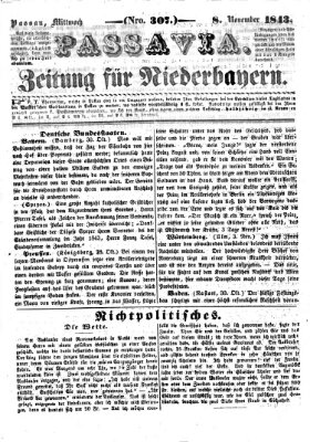 Passavia (Donau-Zeitung) Mittwoch 8. November 1843