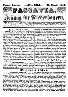 Passavia (Donau-Zeitung) Donnerstag 23. November 1843