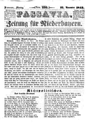 Passavia (Donau-Zeitung) Montag 27. November 1843