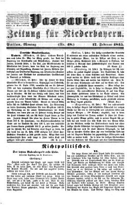 Passavia (Donau-Zeitung) Montag 17. Februar 1845