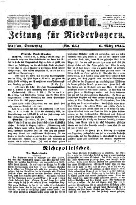 Passavia (Donau-Zeitung) Donnerstag 6. März 1845