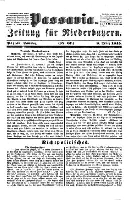 Passavia (Donau-Zeitung) Samstag 8. März 1845