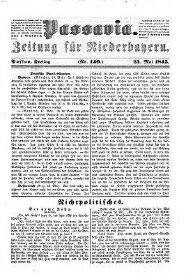 Passavia (Donau-Zeitung) Freitag 23. Mai 1845