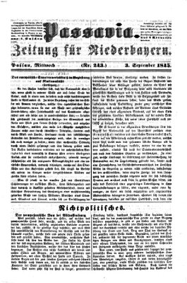 Passavia (Donau-Zeitung) Mittwoch 3. September 1845