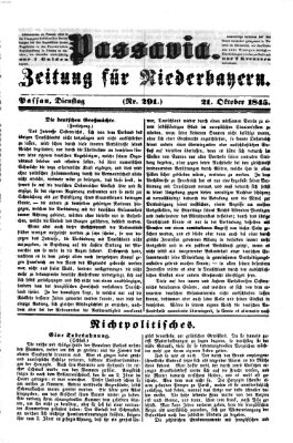 Passavia (Donau-Zeitung) Dienstag 21. Oktober 1845