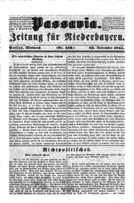 Passavia (Donau-Zeitung) Mittwoch 19. November 1845