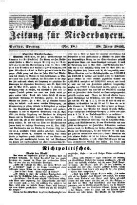 Passavia (Donau-Zeitung) Sonntag 18. Januar 1846