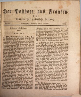Der Postbote aus Franken Montag 27. Februar 1832