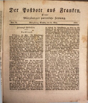 Der Postbote aus Franken Samstag 10. März 1832