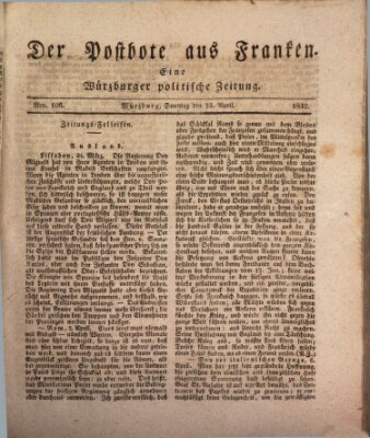 Der Postbote aus Franken Sonntag 15. April 1832