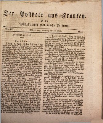 Der Postbote aus Franken Montag 16. April 1832