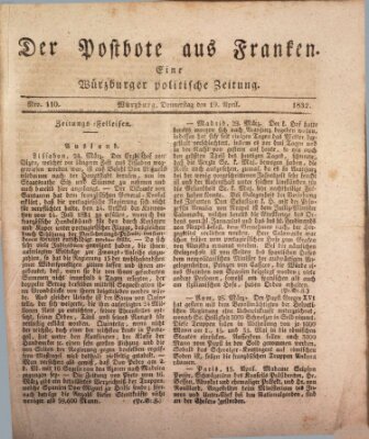 Der Postbote aus Franken Donnerstag 19. April 1832