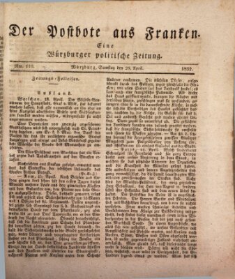 Der Postbote aus Franken Samstag 28. April 1832