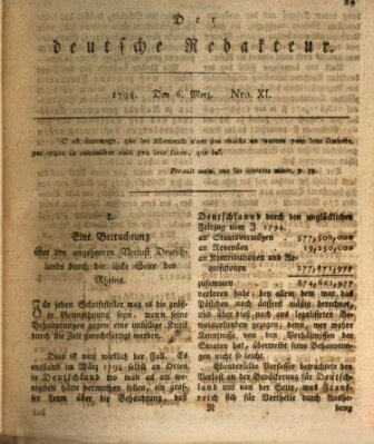 Der deutsche Redakteur Dienstag 6. März 1798