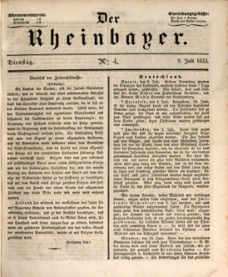 Der Rheinbayer Dienstag 9. Juli 1833