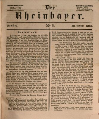 Der Rheinbayer Samstag 18. Januar 1834