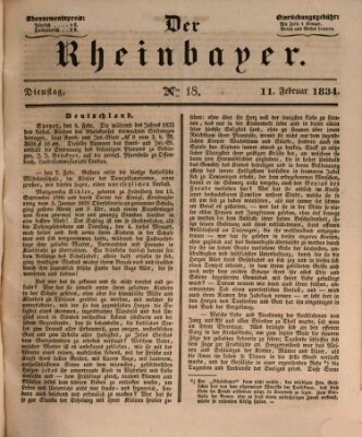 Der Rheinbayer Dienstag 11. Februar 1834