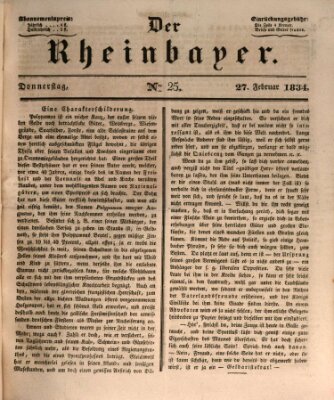 Der Rheinbayer Donnerstag 27. Februar 1834