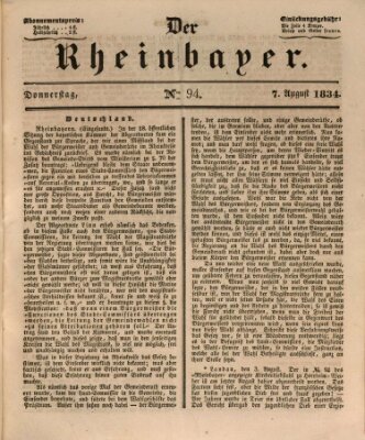 Der Rheinbayer Donnerstag 7. August 1834
