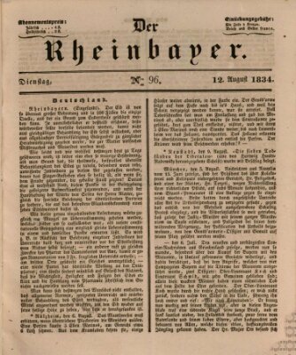 Der Rheinbayer Dienstag 12. August 1834