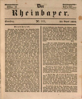 Der Rheinbayer Samstag 23. August 1834