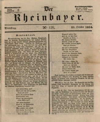 Der Rheinbayer Dienstag 21. Oktober 1834