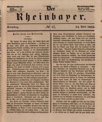 Der Rheinbayer Dienstag 14. April 1835
