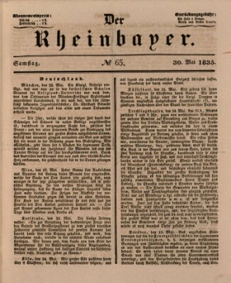Der Rheinbayer Samstag 30. Mai 1835