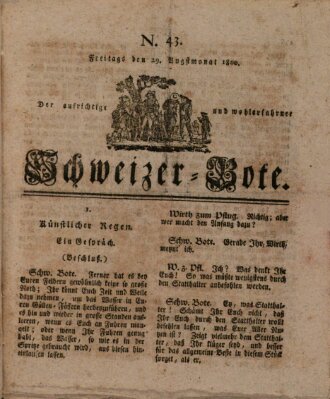 Der aufrichtige und wohlerfahrene Schweizer-Bote (Der Schweizer-Bote) Freitag 29. August 1800