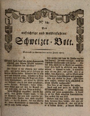Der aufrichtige und wohlerfahrene Schweizer-Bote (Der Schweizer-Bote) Freitag 14. Juni 1805