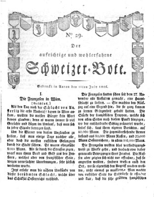 Der aufrichtige und wohlerfahrene Schweizer-Bote (Der Schweizer-Bote) Freitag 18. Juli 1806