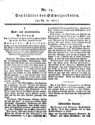 Der aufrichtige und wohlerfahrene Schweizer-Bote (Der Schweizer-Bote) Freitag 9. Mai 1806