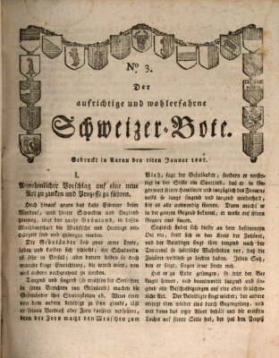 Der aufrichtige und wohlerfahrene Schweizer-Bote (Der Schweizer-Bote) Freitag 16. Januar 1807