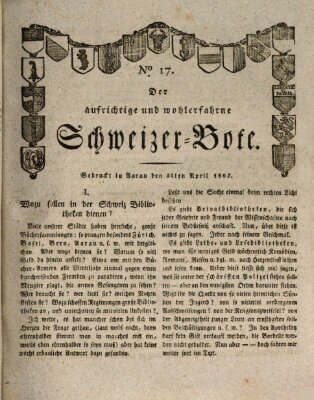 Der aufrichtige und wohlerfahrene Schweizer-Bote (Der Schweizer-Bote) Freitag 24. April 1807