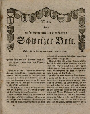 Der aufrichtige und wohlerfahrene Schweizer-Bote (Der Schweizer-Bote) Freitag 23. Oktober 1807