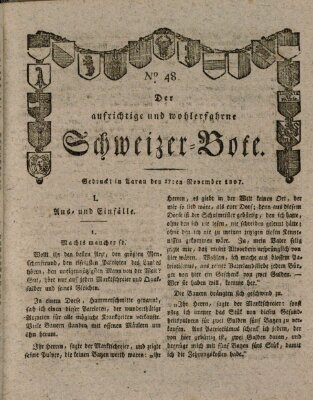 Der aufrichtige und wohlerfahrene Schweizer-Bote (Der Schweizer-Bote) Freitag 27. November 1807