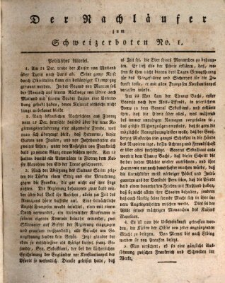 Der aufrichtige und wohlerfahrene Schweizer-Bote (Der Schweizer-Bote) Freitag 1. Januar 1808