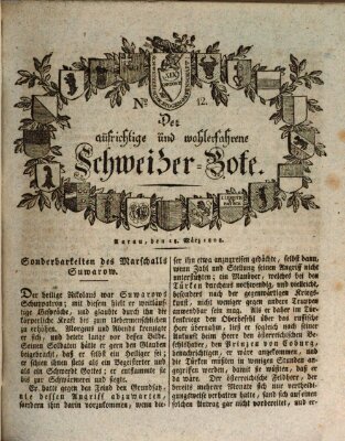 Der aufrichtige und wohlerfahrene Schweizer-Bote (Der Schweizer-Bote) Freitag 18. März 1808