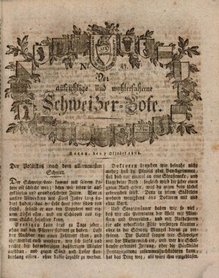 Der aufrichtige und wohlerfahrene Schweizer-Bote (Der Schweizer-Bote) Freitag 7. Oktober 1808